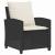 Set mobilier de grădină cu perne, 4 piese, negru, poliratan GartenMobel Dekor