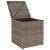 Scaune de grădină cu perne 2 buc Gri 40x40x43 cm Poly Ratan GartenMobel Dekor