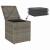 Scaune de grădină cu perne 2 buc Gri 40x40x43 cm Poly Ratan GartenMobel Dekor