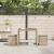 Scaune de grădină cu perne 2 buc Bej 40x40x43 cm Poly Ratan GartenMobel Dekor