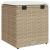 Scaune de grădină cu perne 2 buc Bej 40x40x43 cm Poly Ratan GartenMobel Dekor