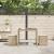 Scaune de grădină cu perne 2 buc Bej 40x40x43 cm Poly Ratan GartenMobel Dekor
