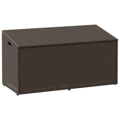 Cutie de depozitare de grădină maro 110x50x58 cm polirattan GartenMobel Dekor