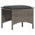 Set mobilier de grădină cu perne, 4 piese, gri, poliratan GartenMobel Dekor