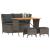Set mobilier de grădină cu perne, 4 piese, gri, poliratan GartenMobel Dekor