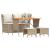 Set canapele de grădină, 4 piese, cu perne, bej, poliratan GartenMobel Dekor