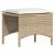 Set canapele de grădină, 4 piese, cu perne, bej, poliratan GartenMobel Dekor