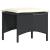 Set mobilier de grădină cu perne, 3 piese, negru, poliratan GartenMobel Dekor