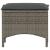 Set mobilier de grădină cu perne, 3 piese, gri, poliratan GartenMobel Dekor