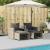Set canapea de grădină 5 piese cu perne stivuibile gri deschis GartenMobel Dekor