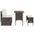 Set mobilier de grădină cu perne, 3 piese, maro, poliratan GartenMobel Dekor