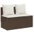 Set mobilier de grădină cu perne, 3 piese, maro, poliratan GartenMobel Dekor