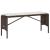 Set mobilier de grădină cu perne, 3 piese, maro, poliratan GartenMobel Dekor