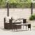 Set mobilier de grădină cu perne, 3 piese, maro, poliratan GartenMobel Dekor