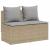 Set mobilier de grădină cu perne, 3 piese, bej, poliratan GartenMobel Dekor