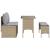 Set mobilier de grădină cu perne, 3 piese, bej, poliratan GartenMobel Dekor