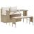 Set mobilier de grădină cu perne, 3 piese, bej, poliratan GartenMobel Dekor