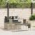 Set mobilier de grădină cu perne, 3 piese,gri deschis,poliratan GartenMobel Dekor