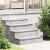 Trepte Semilună 15 pcs Argintiu 60 x 18 x 2,5 cm Aluminiu GartenMobel Dekor