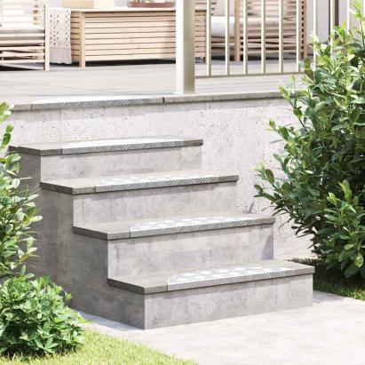 Trepte Semilună 15 pcs Argintiu 60 x 18 x 2,5 cm Aluminiu GartenMobel Dekor