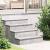 Trepte Dreptunghiular 2 pcs Argintiu 80 x 20 cm Aluminiu GartenMobel Dekor
