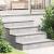 Trepte Dreptunghiular 2 pcs Argintiu 90 x 20 cm Aluminiu GartenMobel Dekor