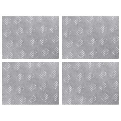 Trepte Dreptunghiular 4 pcs Argintiu 40 x 30 cm Aluminiu GartenMobel Dekor