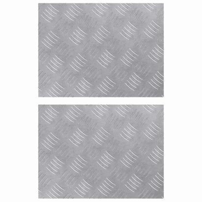 Trepte Dreptunghiular 2 pcs Argintiu 40 x 30 cm Aluminiu GartenMobel Dekor
