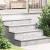 Trepte Dreptunghiular 4 pcs Argintiu 90 x 30 cm Aluminiu GartenMobel Dekor