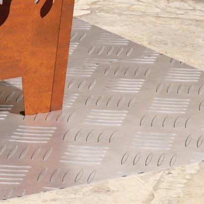 Trepte Dreptunghiular 2 pcs Argintiu 80 x 40 cm Aluminiu GartenMobel Dekor