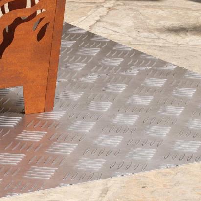 Trepte Dreptunghiular 2 pcs Argintiu 100 x 50 cm Aluminiu GartenMobel Dekor