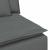 Modul central canapea modulară cu perne gri închis 100 cm GartenMobel Dekor