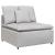 Modul central canapea modulară cu perne, gri nor, 100 cm GartenMobel Dekor