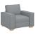 Canapea fotoliu gri deschis, 100x78x84 cm, material textil GartenMobel Dekor