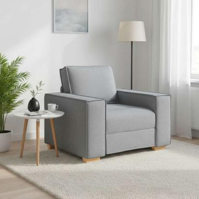 Canapea fotoliu gri deschis, 100x78x84 cm, material textil GartenMobel Dekor