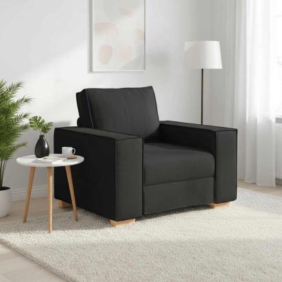 Canapea fotoliu negru 100x78x84 cm material textil GartenMobel Dekor