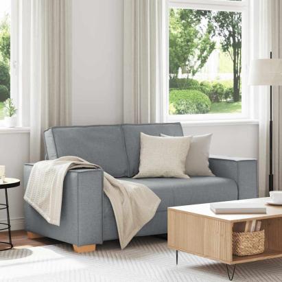 Canapea cu 2 locuri, gri deschis, 160x78x84 cm, material textil GartenMobel Dekor