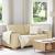 Canapea cu 2 locuri, crem, 180x78x84 cm, material textil GartenMobel Dekor