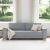 Canapea cu 3 locuri, gri deschis, 220x78x84 cm, material textil GartenMobel Dekor