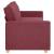 Canapea cu 3 locuri, roșu vin, 180 cm, material textil GartenMobel Dekor