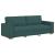 Sofa cu 3 locuri Verde închis 220 cm țesătură GartenMobel Dekor