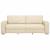 Sofa cu 3 locuri Crem 220 cm țesătură GartenMobel Dekor