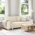 Sofa cu 3 locuri Bej 220 cm Material textil din in GartenMobel Dekor