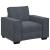 Canapea scaun gri închis 100x78x84 cm catifea GartenMobel Dekor