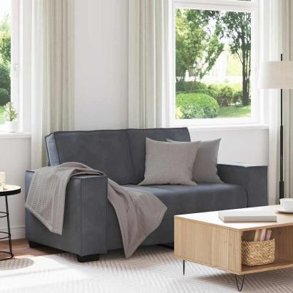 Canapea cu 2 locuri, gri închis, 160x78x84 cm, catifea GartenMobel Dekor