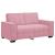 Canapea cu 2 locuri, roz, 160x78x84 cm, catifea GartenMobel Dekor