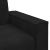 Canapea cu 2 locuri, negru, 160x78x84 cm, catifea GartenMobel Dekor