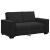 Canapea cu 2 locuri, negru, 160x78x84 cm, catifea GartenMobel Dekor