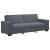 Canapea cu 3 locuri, gri închis, 220x78x84 cm, material catifea GartenMobel Dekor