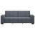 Canapea cu 3 locuri, gri închis, 220x78x84 cm, material catifea GartenMobel Dekor
